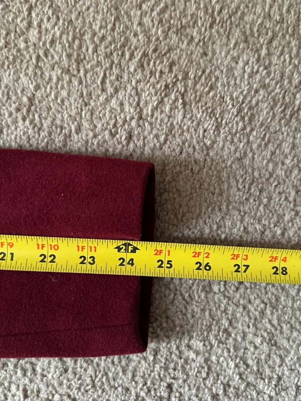 J Crew Coat Womens 6 Long Wool Blend Collared Button Close Red Pockets - Picture 12 of 14